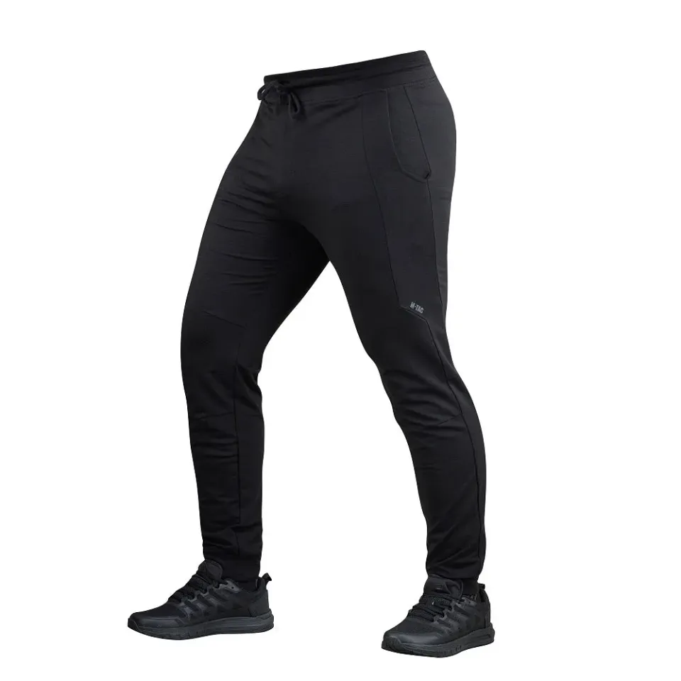 M-Tac Stealth Active pantaloni negri bumbac elastic