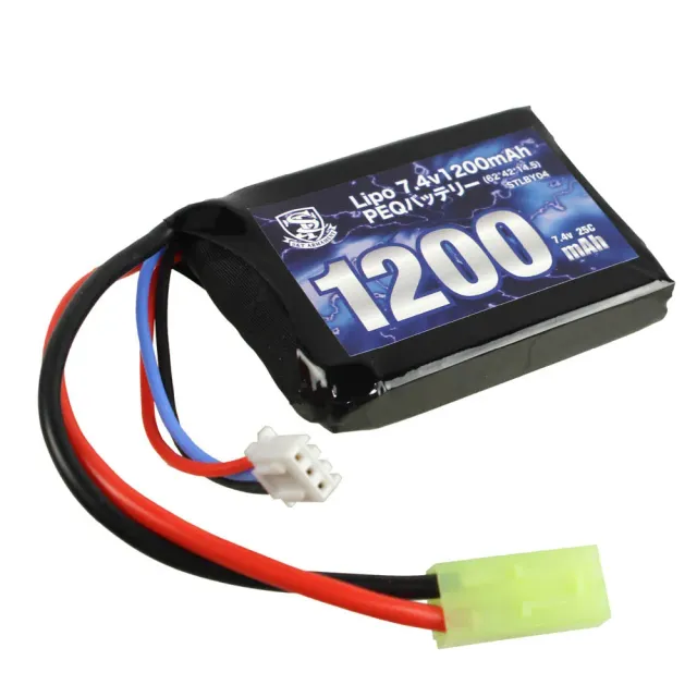 S&T LiPo 7.4V 1200mAh baterie airsoft PEQ