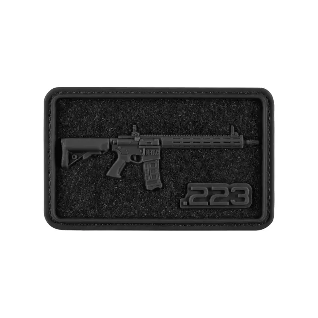 M-Tac AR-15 patch PVC negru cu velcro 5x8 cm