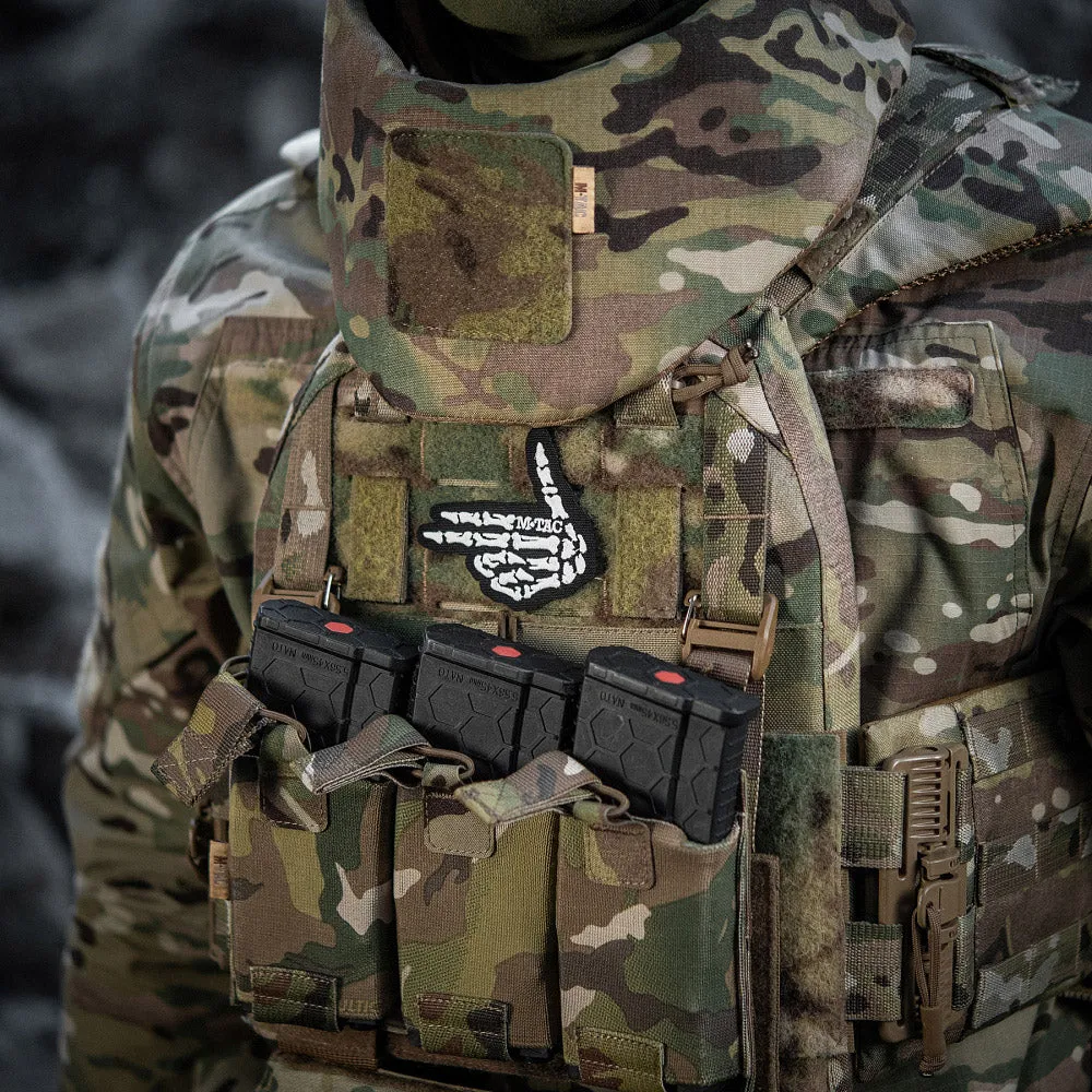 M-Tac Skeleton Shooter patch negru fosforescent velcro