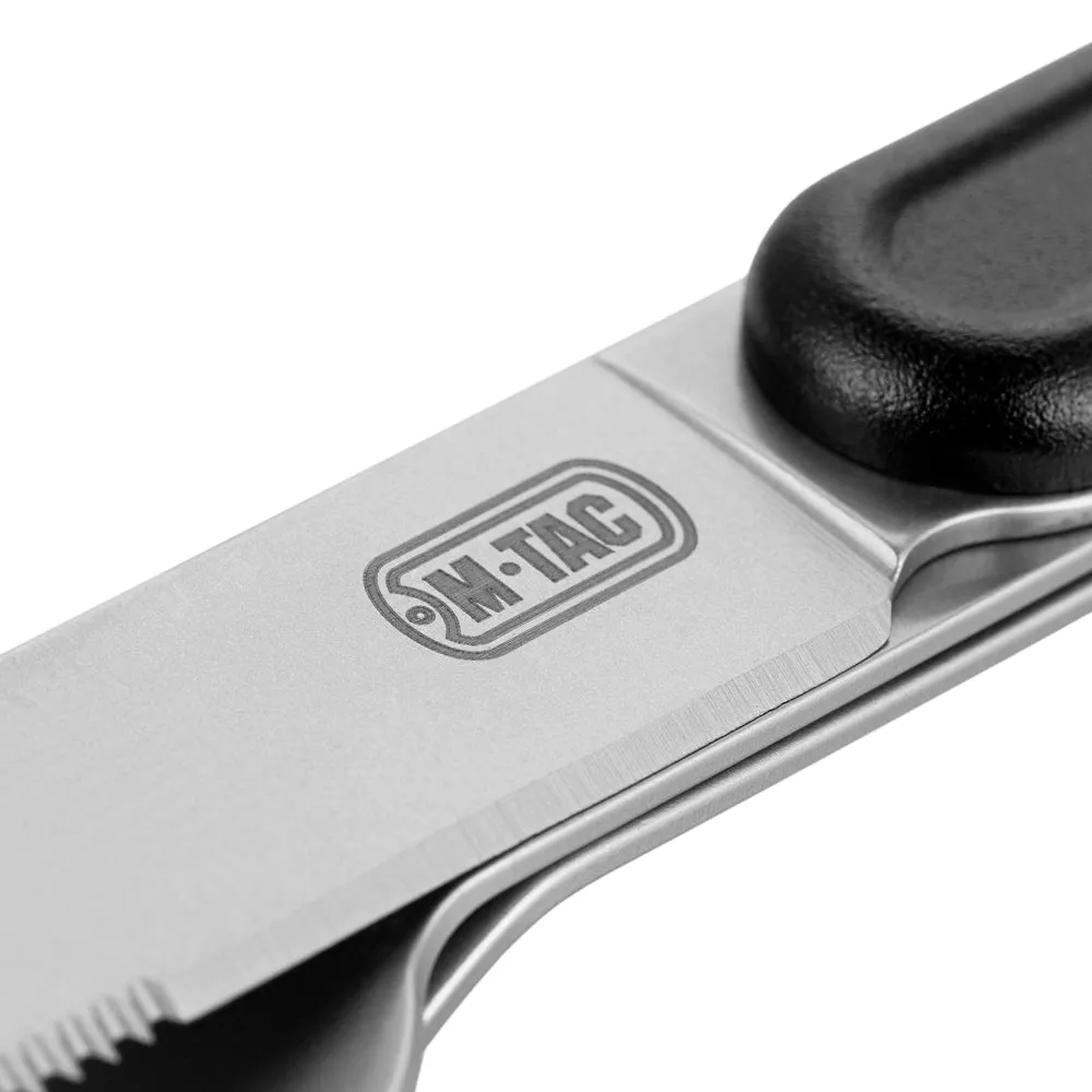 M-Tac set tacamuri detasabile 3 piese otel negru-inox