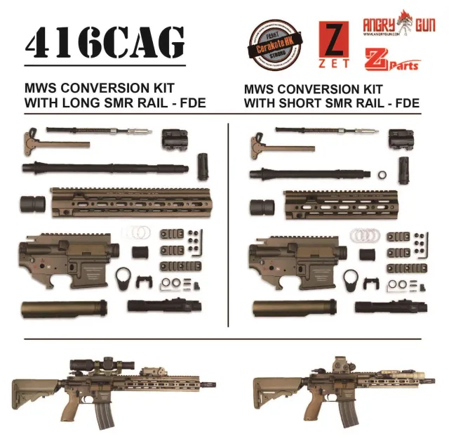 Angry Gun 416D Conversion Kit MWS Short SMR negru