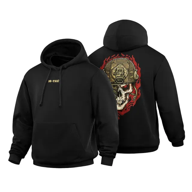 Hanorac M-Tac Worn to the Bone negru oversize bumbac