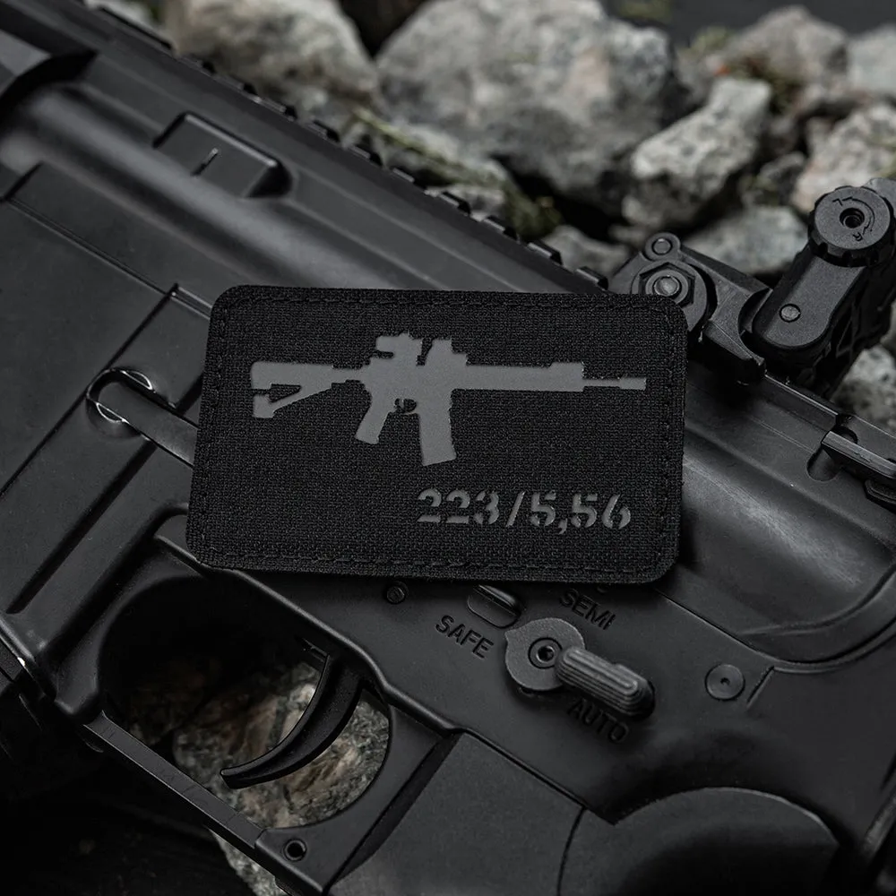 M-Tac AR-15 patch 223/5,56 black grey velcro