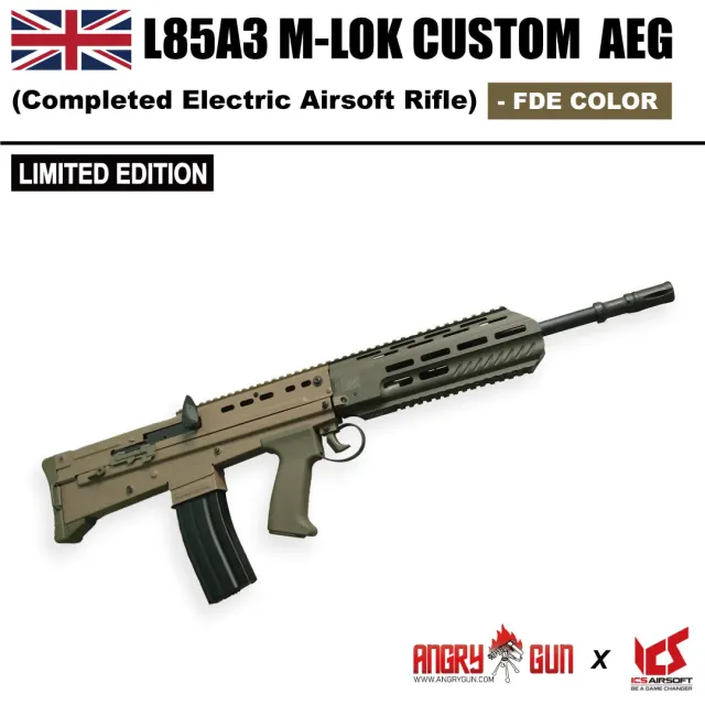 Angrygun L85A3 replică airsoft AEG FDE M-LOK