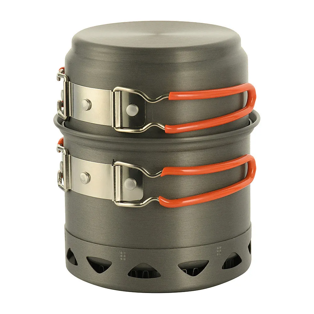 M-Tac set ustensile gătit arzător vase aluminiu gri