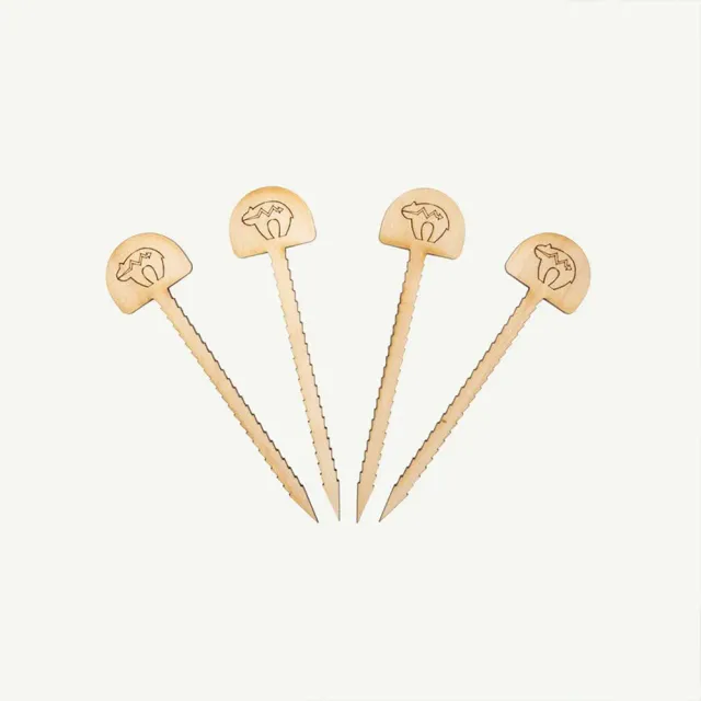 Bear Paw cuie lemn tinte 80 mm set 4 buc