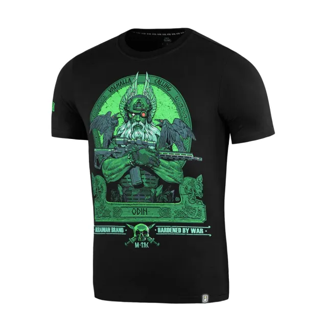 M-Tac Night Vision Odin Tactic tricou negru bumbac marime XS-2XL