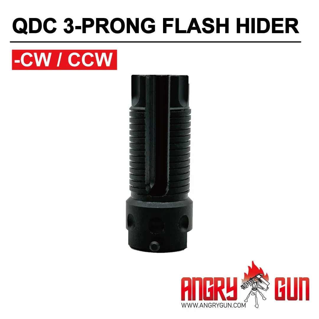 AngryGun QDC 3-Prong flash hider 14mm CCW otel