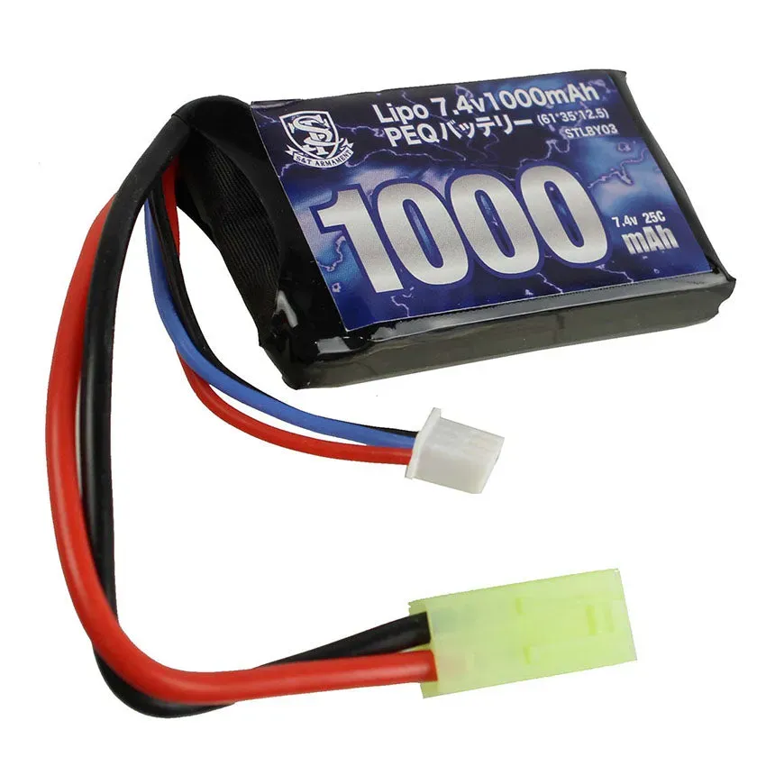 S&T LiPo 7.4V 1000mAh acumulator PEQ airsoft