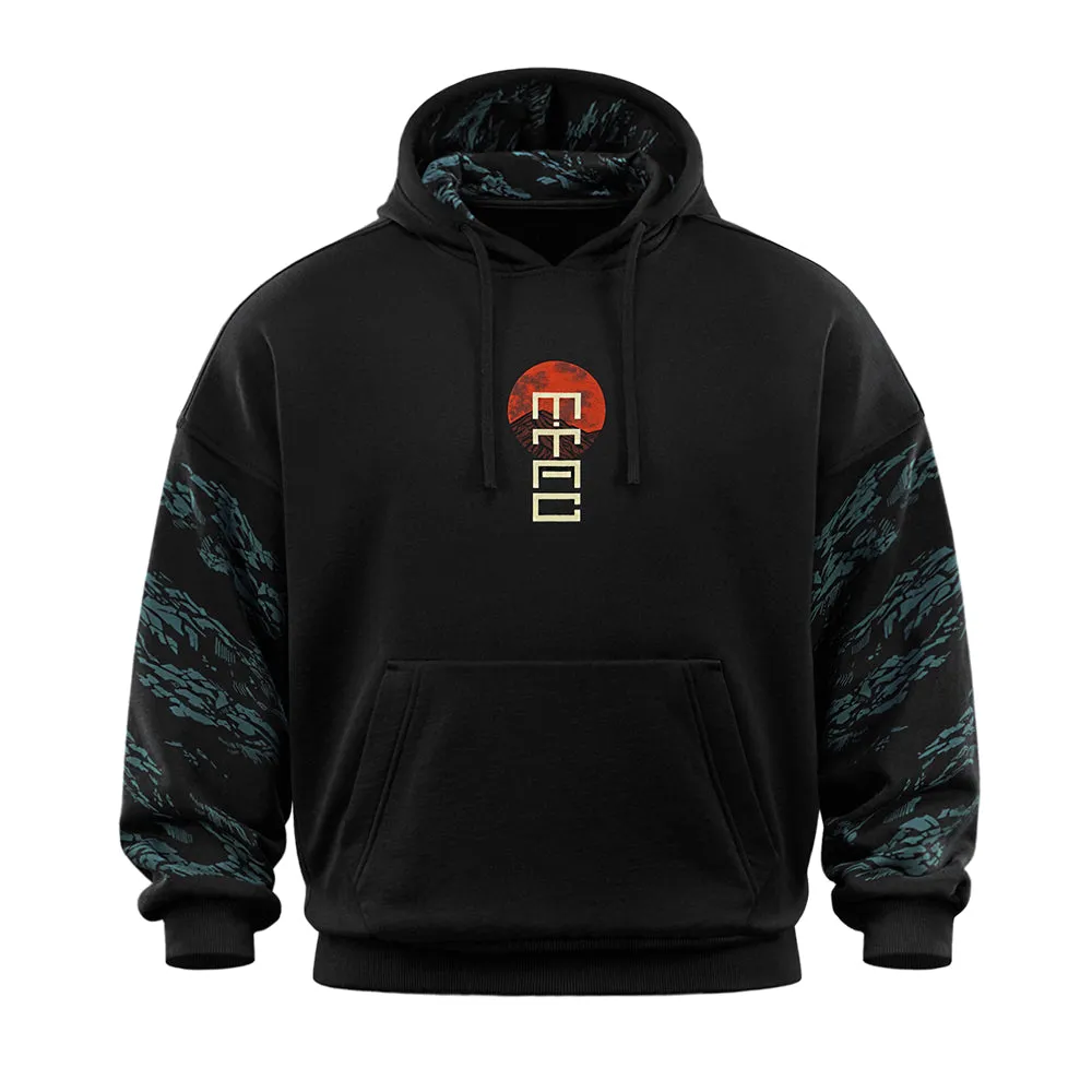 M-Tac Two Samurai Oversize hanorac negru bumbac greu