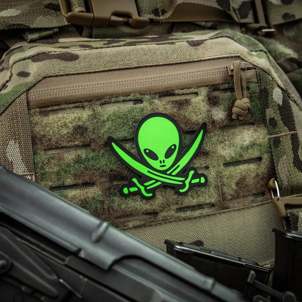 M-Tac Operator UFO patch Black/Green Cordura Laser Cut