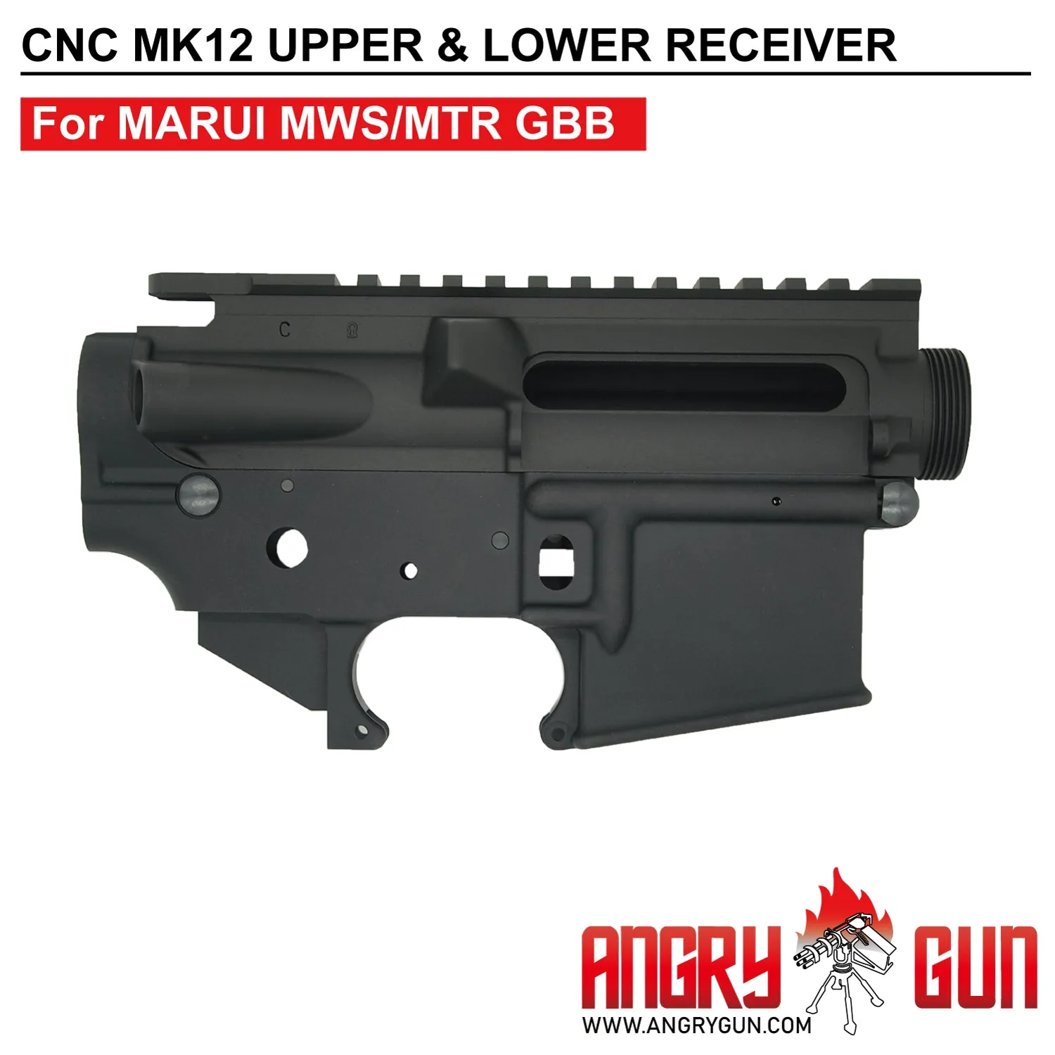 ANGRYGUN MK12 receiver airsoft aluminiu negru Marui MWS