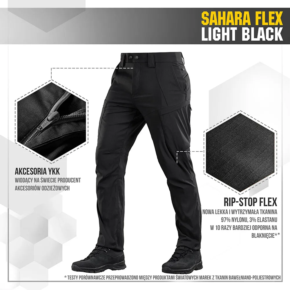 M-Tac Sahara Flex Lite pantaloni negri rip-stop