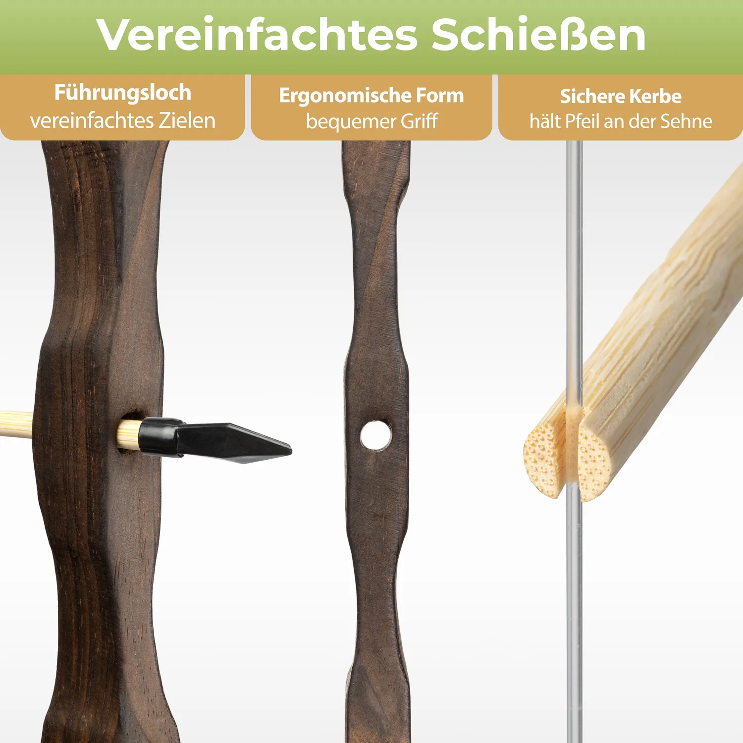 Bear Paw Bowrilla set arc lemn copii 85 cm