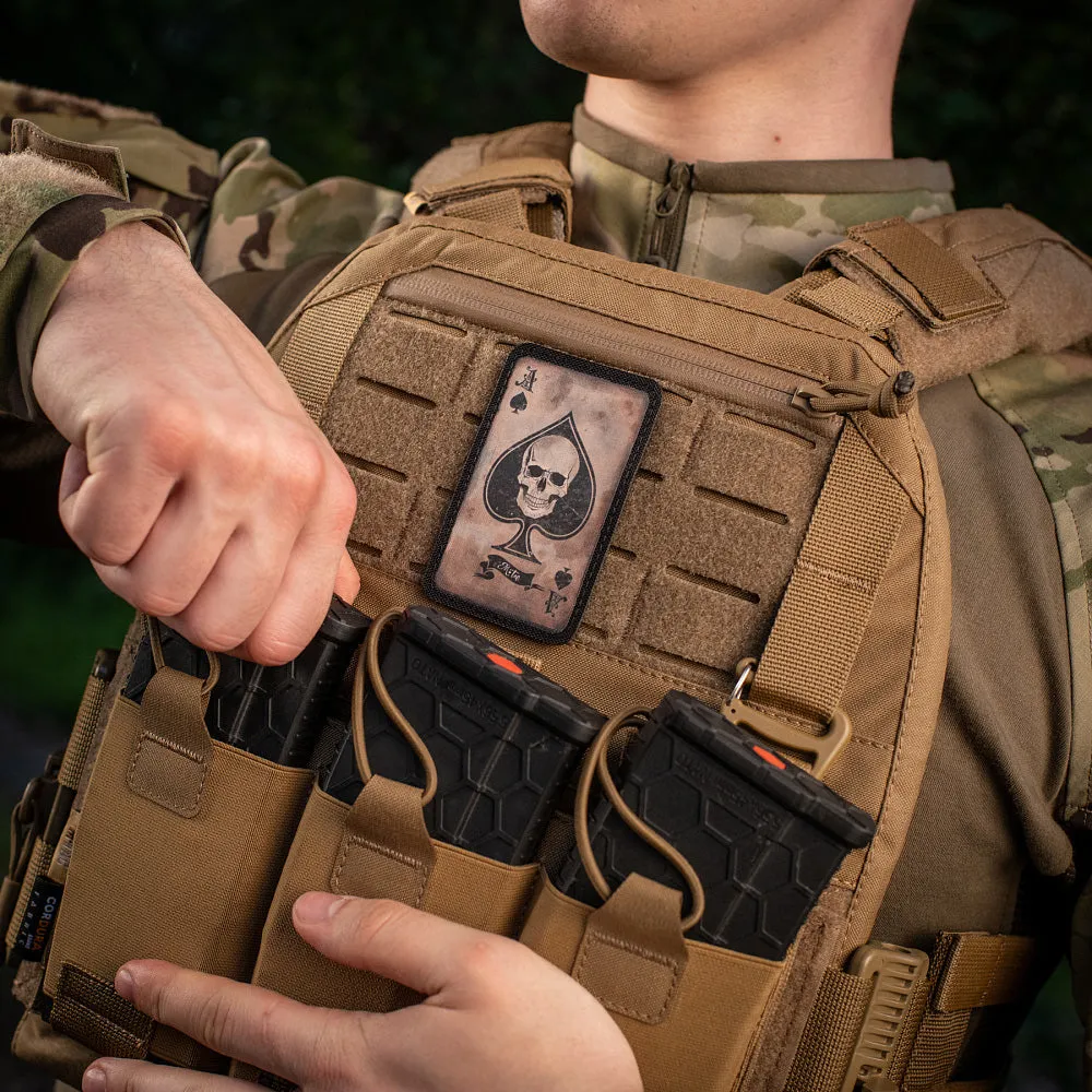 M-Tac Ace of Spades patch coyote black velcro 87mm