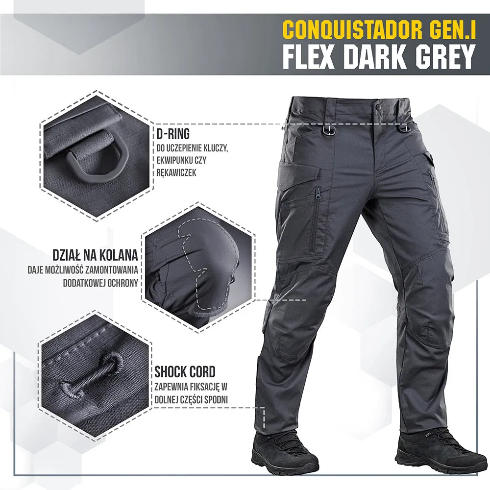 M-Tac Conquistador Gen.I Flex pantaloni gri ripstop