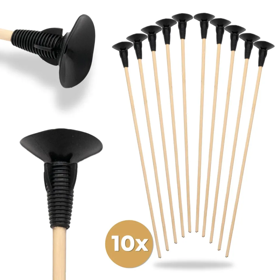 Bowrilla sageti lemn cu ventuza 42 cm set 10 bucati