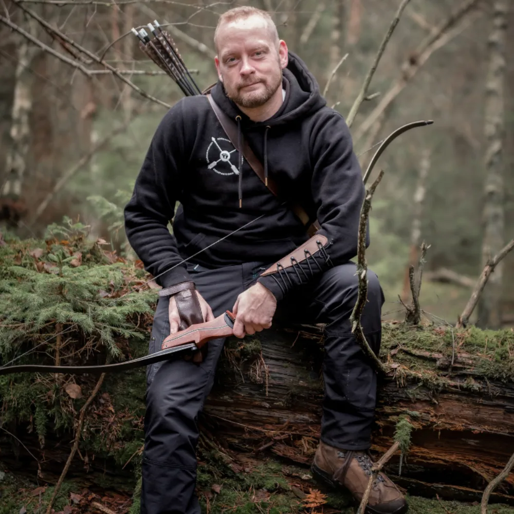 Bearpaw Bushcraft Set I M mănușă tolbă apărător piele maro