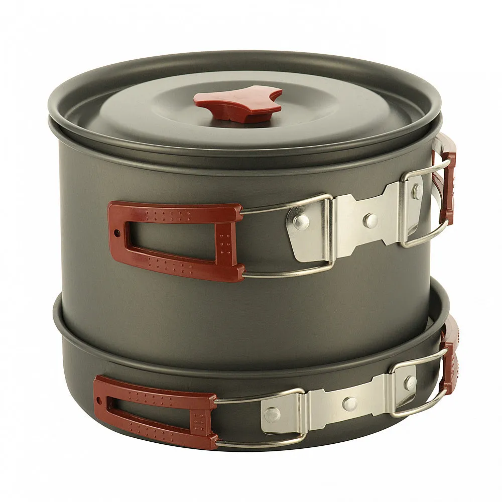 M-Tac Crockery set vesela camping gri aluminiu 4-5 persoane