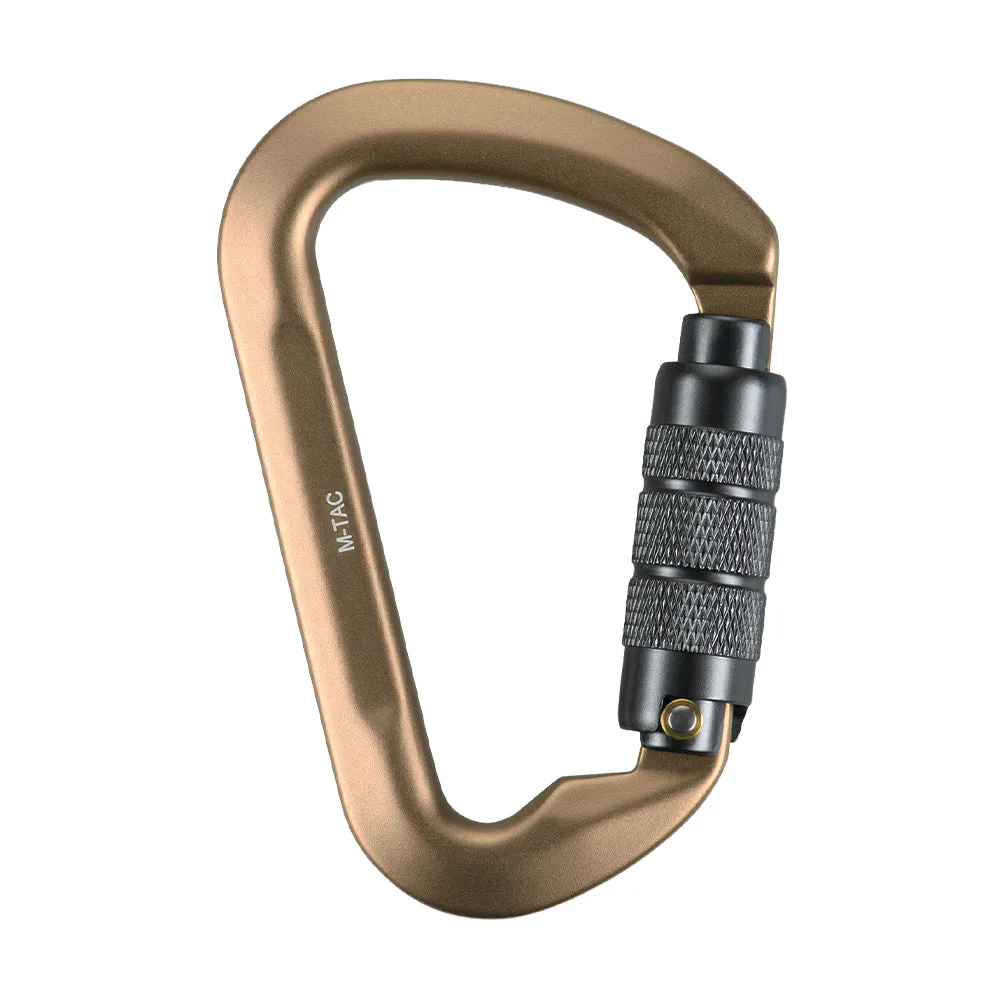M-Tac Keylock carabinier khaki 30 kN 11 cm