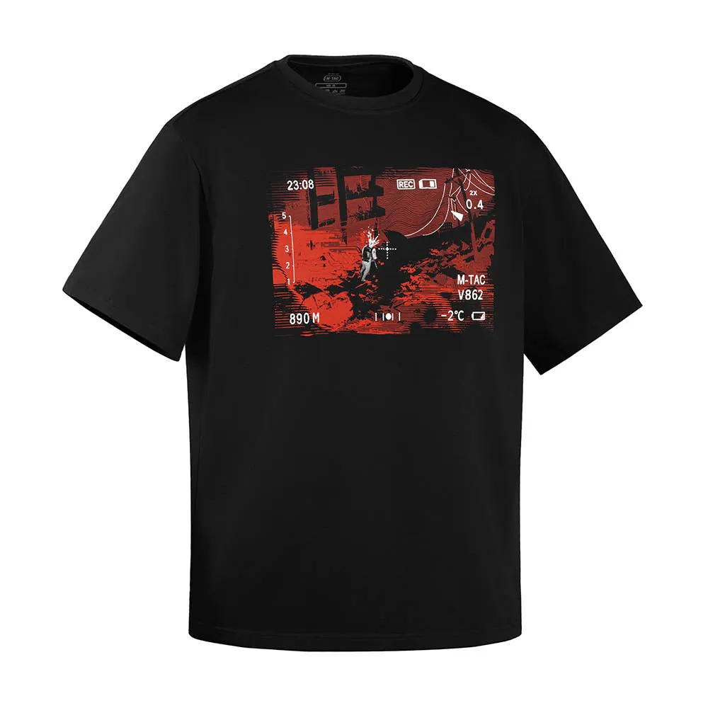 M-Tac One Shot tricou oversize negru bumbac