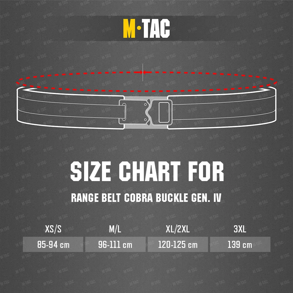 M-Tac Range Cobra Gen.IV centura tactica Negru MOLLE 50mm
