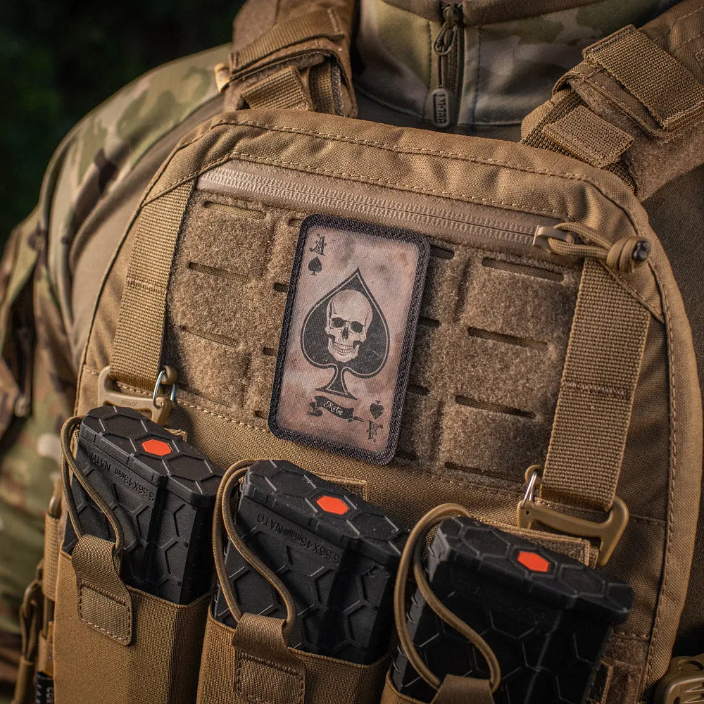 M-Tac Ace of Spades patch coyote black velcro 87mm