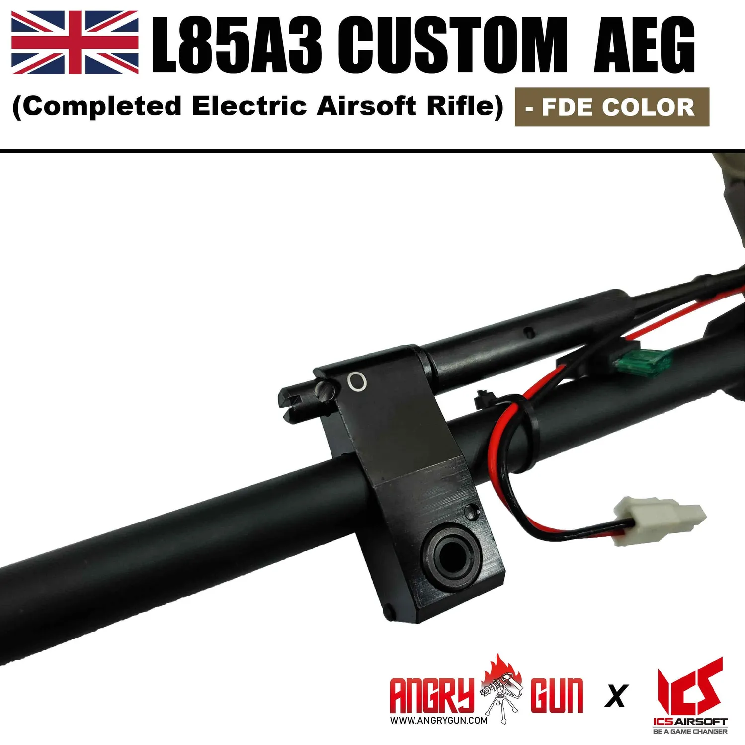 AngryGun ICS L85A3 pușcă airsoft electrică neagră 310 FPS