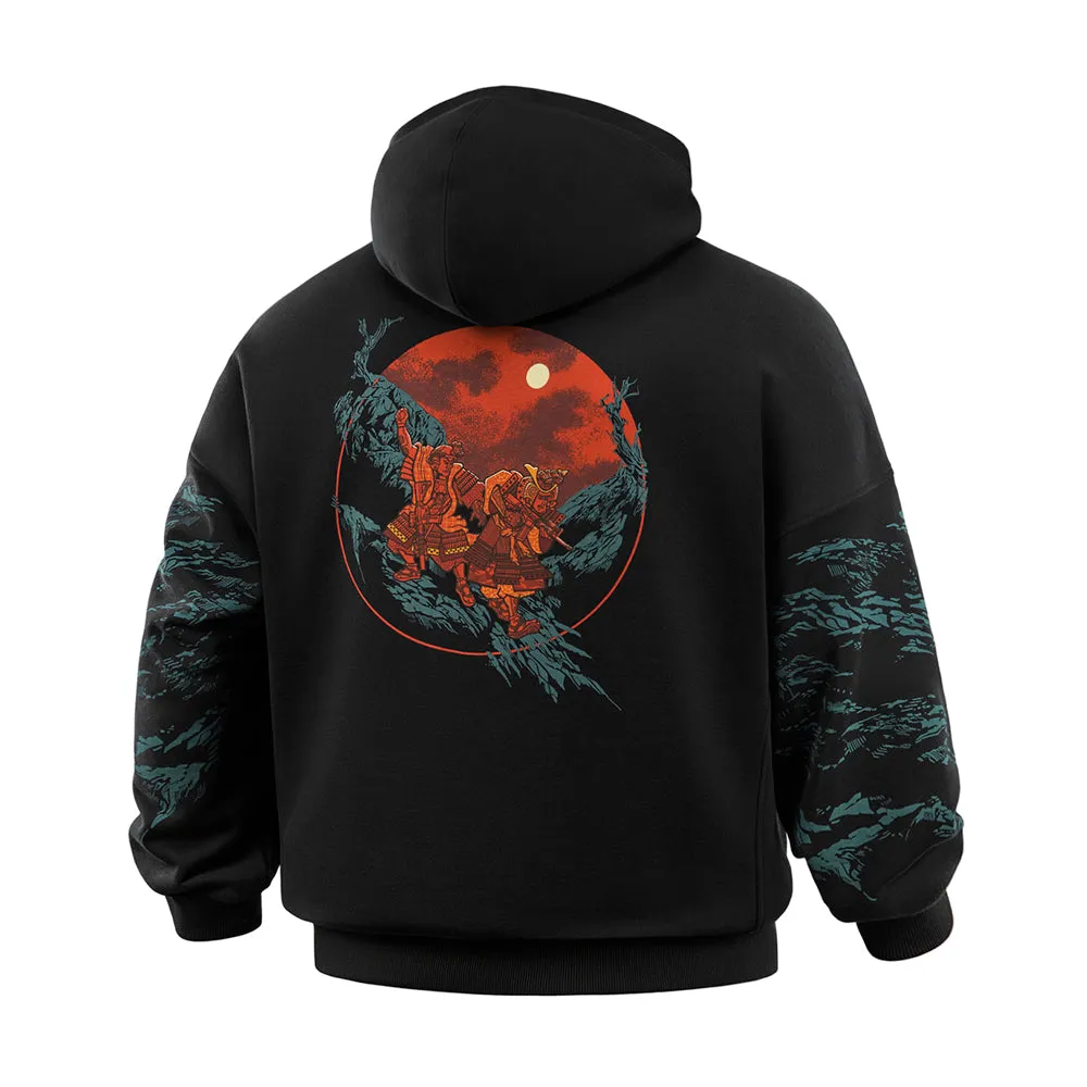 M-Tac Two Samurai Oversize hanorac negru bumbac greu