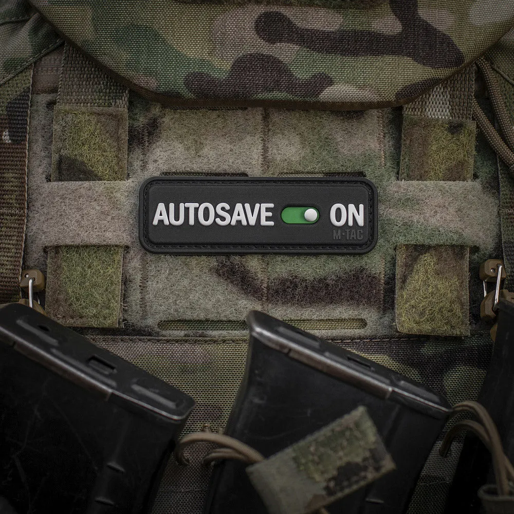 M-Tac Autosave patch PVC Black 8x2,5 cm