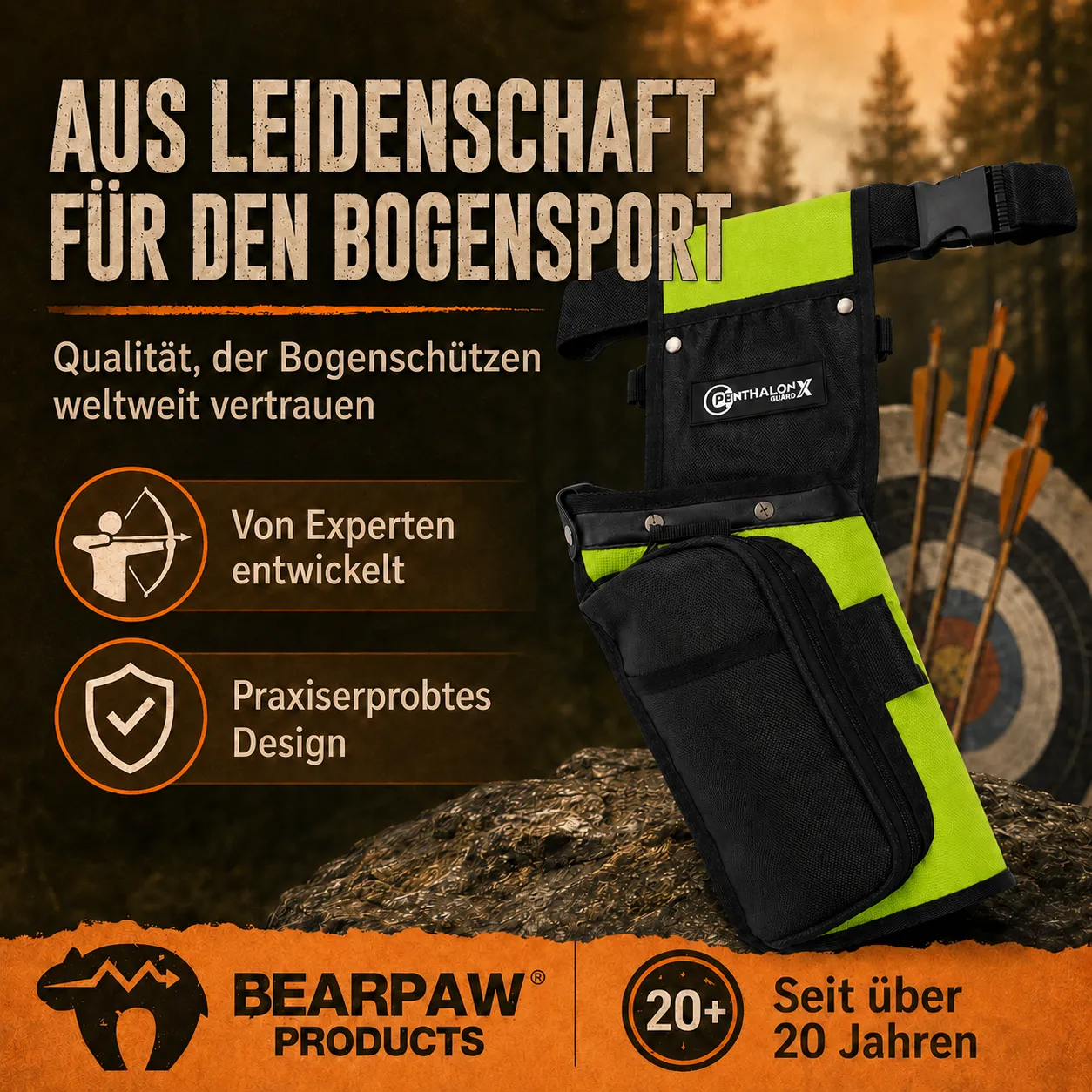 Bearpaw Penthalon GuardX tolbă șold neagră RH poliester