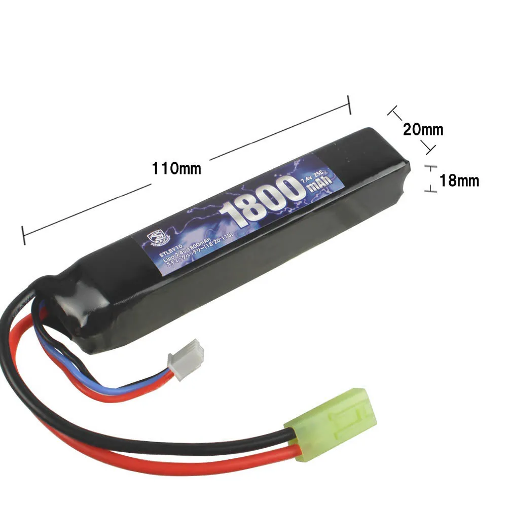 S&T Lipo 7.4V 1800mAh stick baterie airsoft LiPo