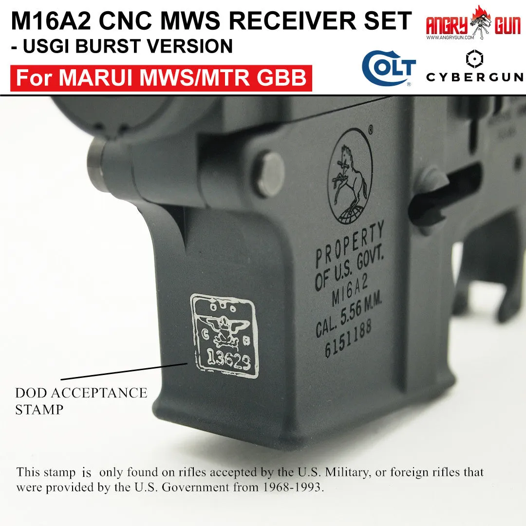 Angry Gun Colt M16A2 receiver CNC burst Marui MWS