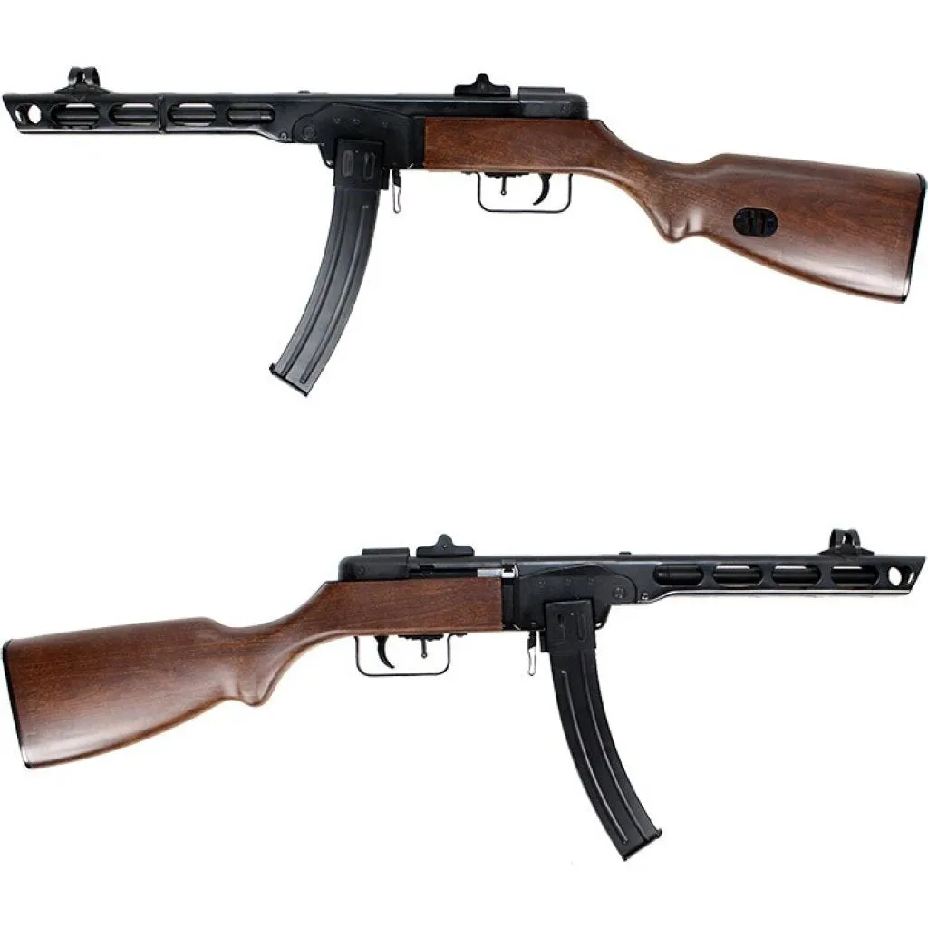 S&T PPSH Fake Wood EBB pistol mitraliera airsoft lemn