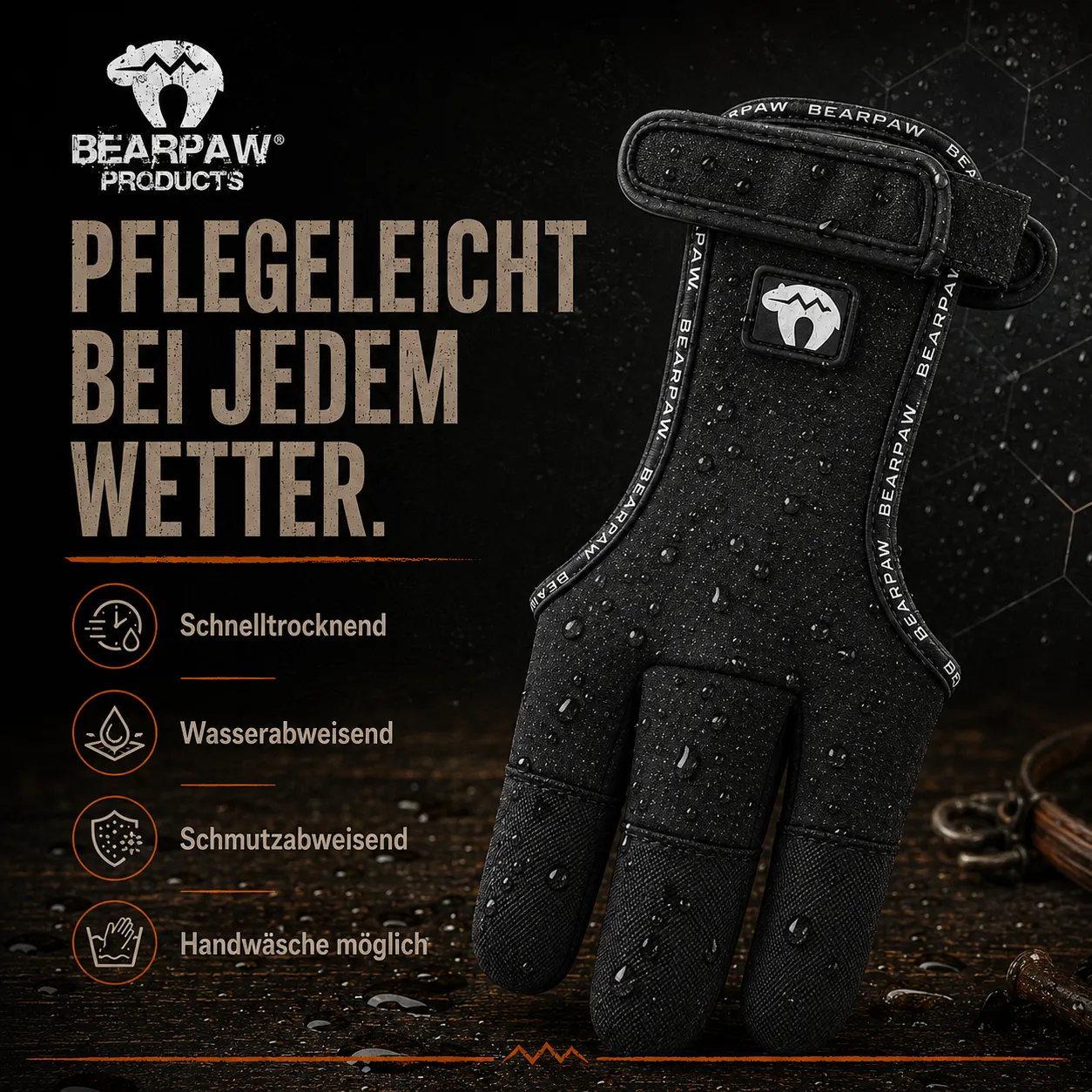 Bearpaw Dynamic Black manusa arc textila marime S