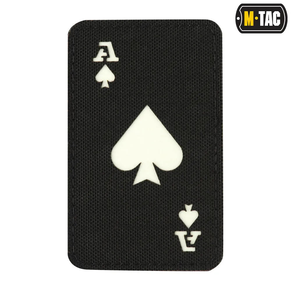 M-Tac Ace of Spades patch negru fosforescent 80 mm