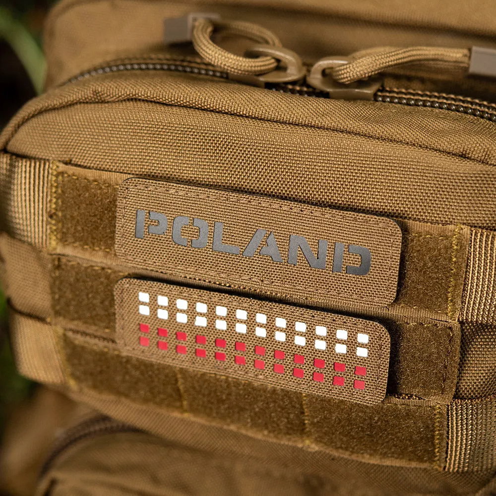 M-Tac Laser Cut patch drapel Polonia coyote/negru