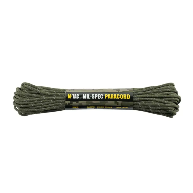 M-Tac Paracord 550 Ranger Green Reflective paracord 15m reflectorizant