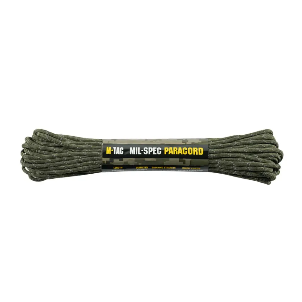 M-Tac Paracord 550 Ranger Green Reflective paracord 15m reflectorizant