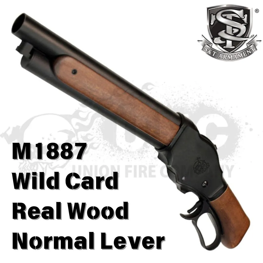 S&T M1887 Wild Card shotgun airsoft gaz lemn real