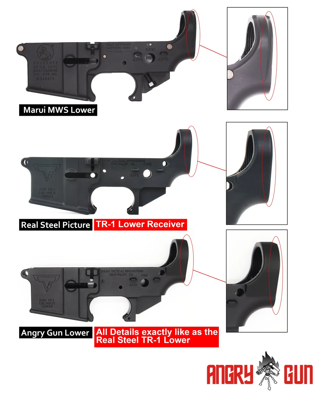 ANGRYGUN John Wick kit conversie CNC Marui M4 MWS