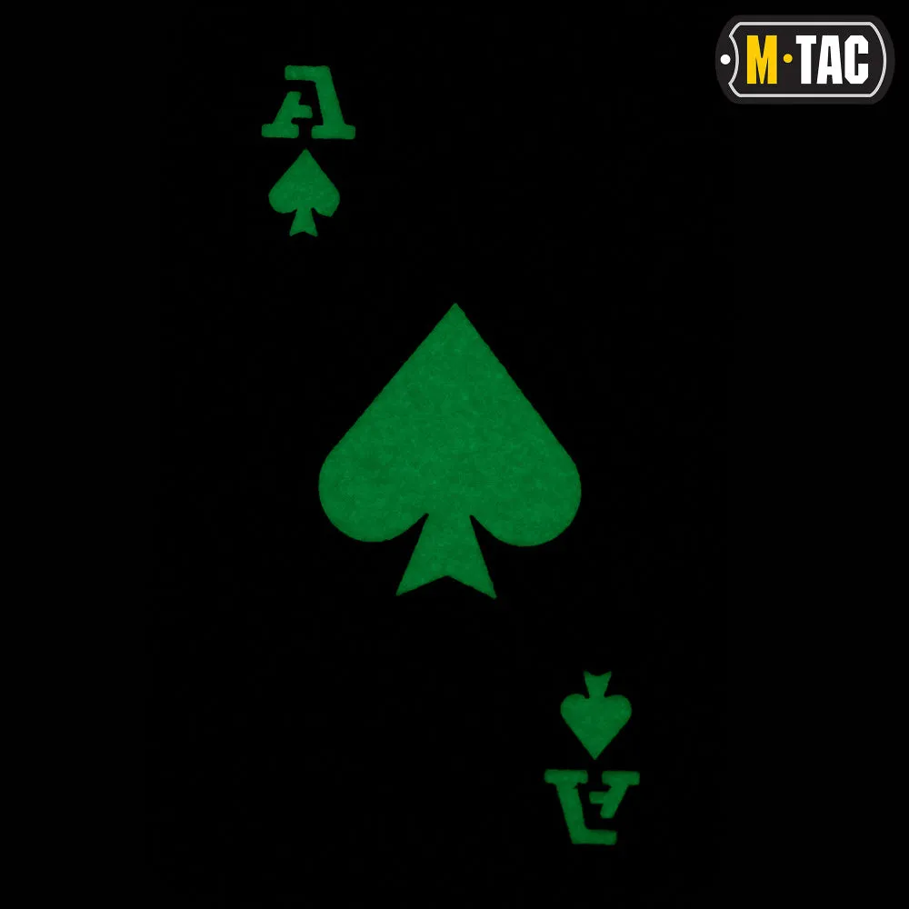 M-Tac Ace of Spades patch negru fosforescent 80 mm