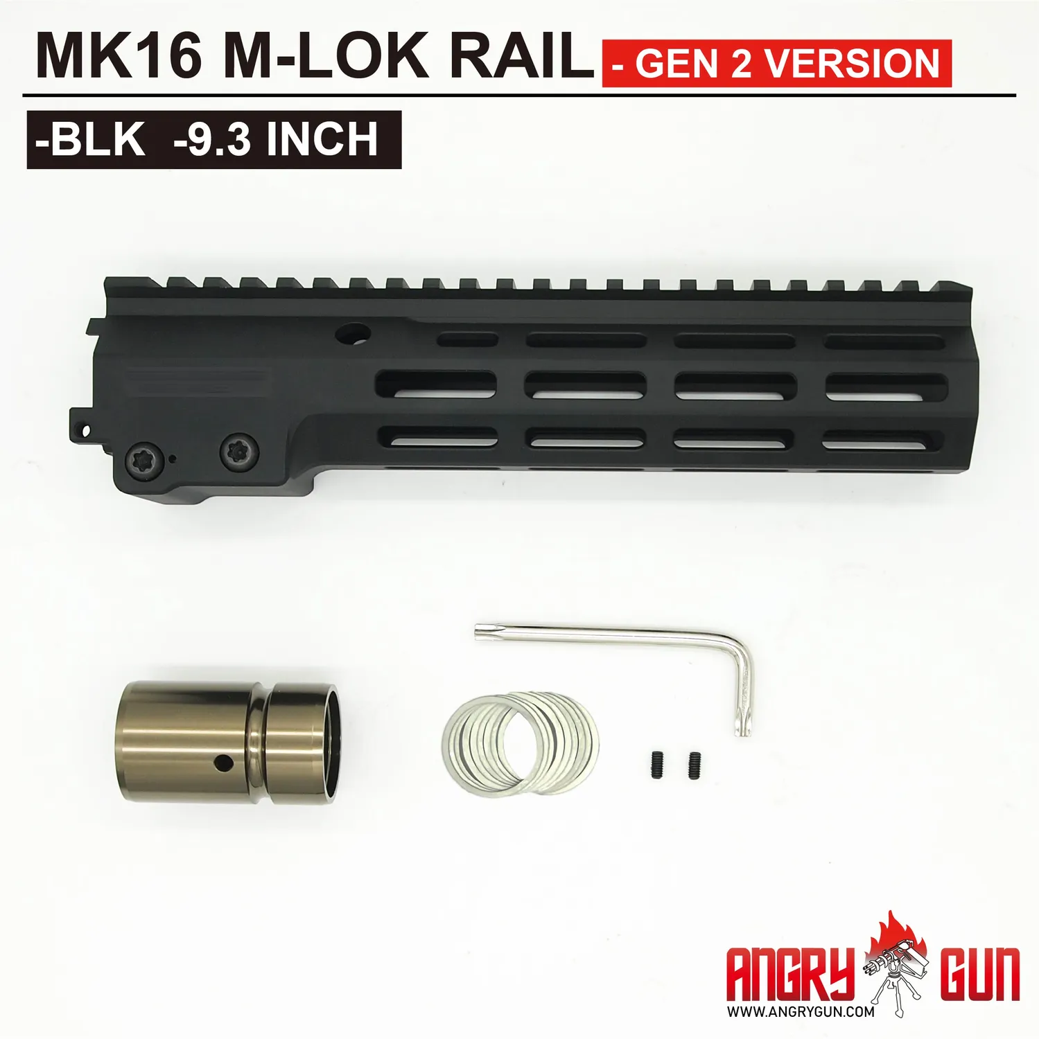 Angrygun MK16 Gen2 handguard airsoft 9.3 inch DDC