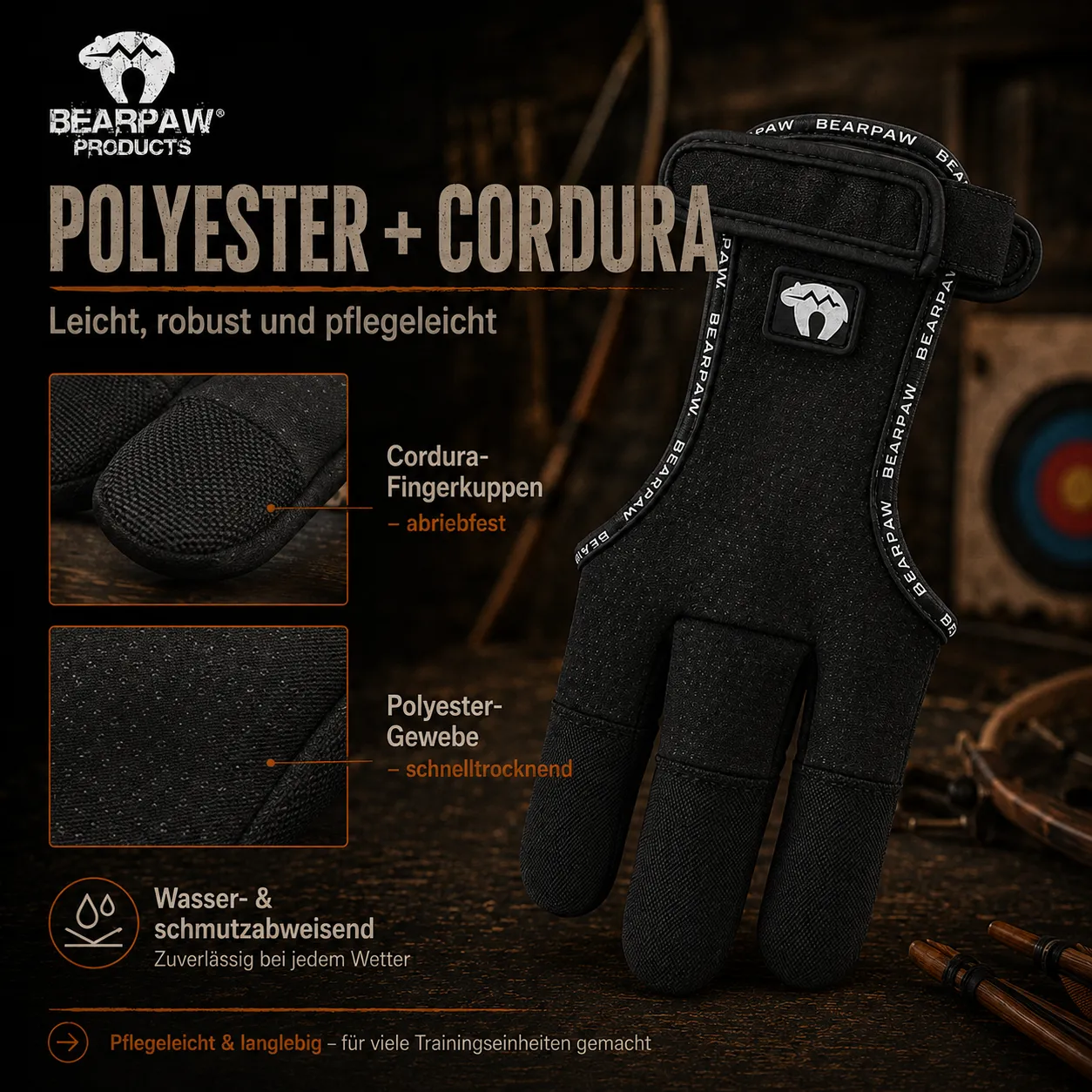 Bearpaw Dynamic Black manusa arc textila marime S