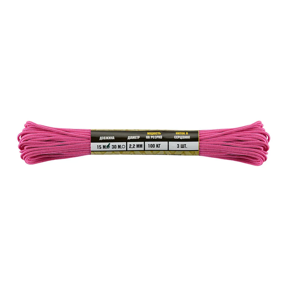 M-Tac Minicord paracord 2mm roz neon 15m