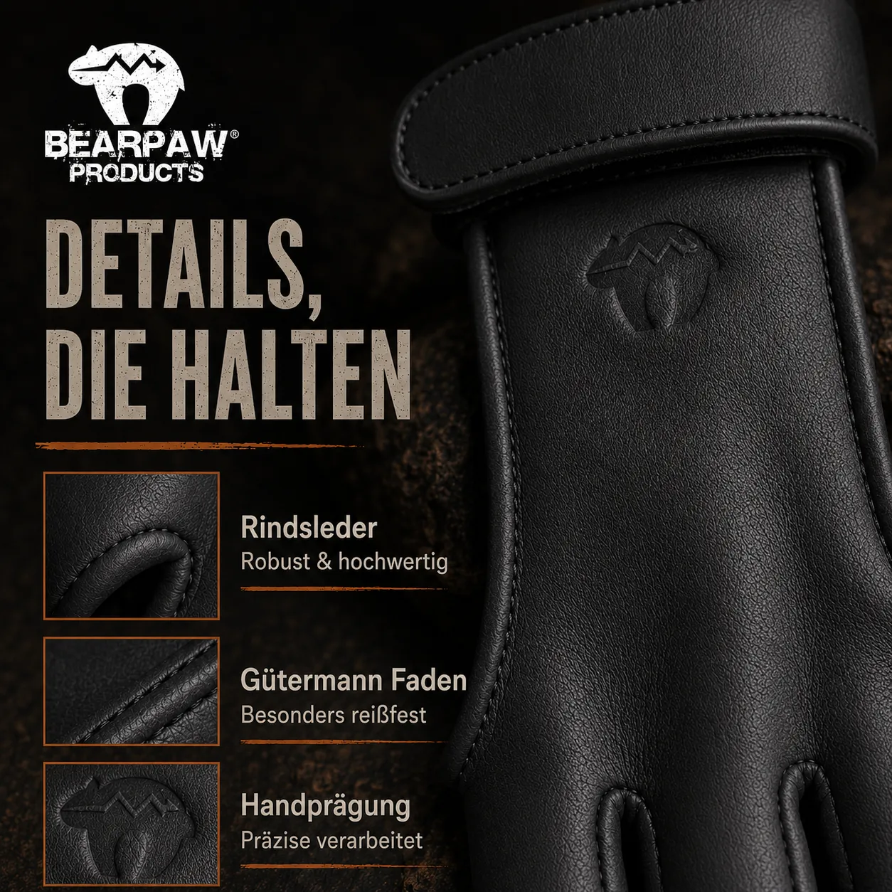Bearpaw Nature manusa arc piele vaca rezistenta