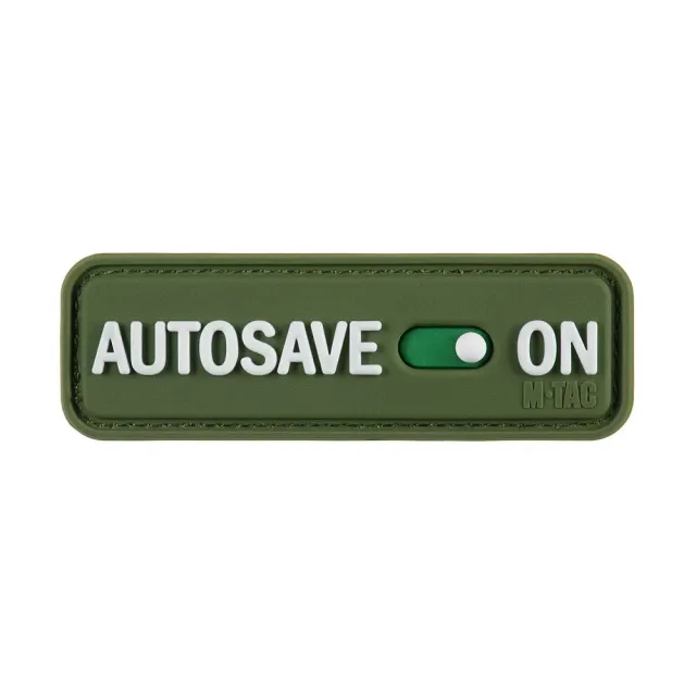 M-Tac Autosave patch Olive PVC 8x2,5cm velcro