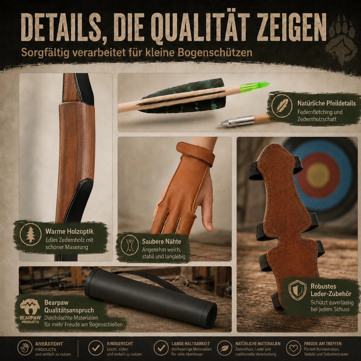 Bear Paw Penthalon Little Sioux set longbow copii RH