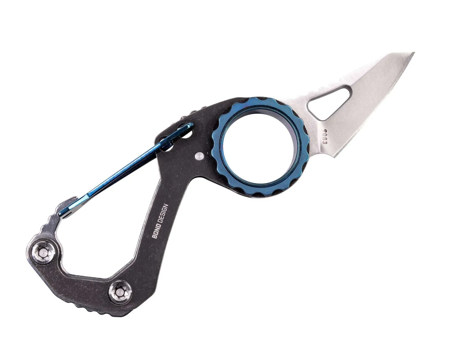 CRKT Compano Sheepfoot briceag EDC carabiner negru